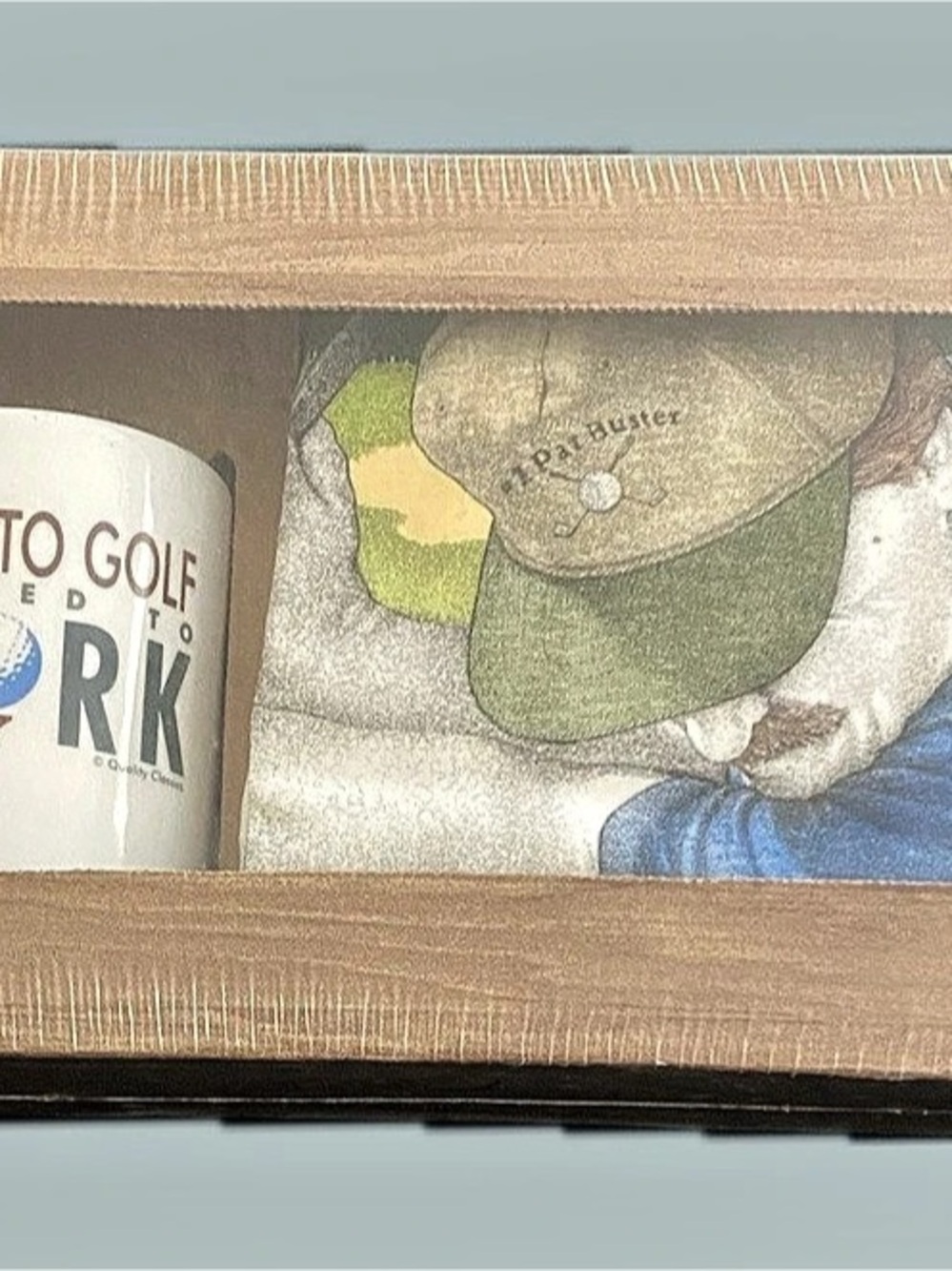 VTG NOS Y2K Born to Golf Forced To Work Gift Set Mens Large Shirt Mug Sealed NIB